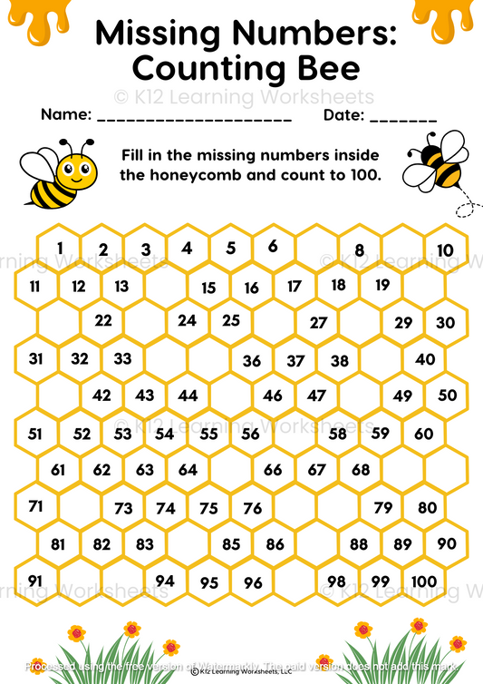 Missing Numbers: Counting Bee